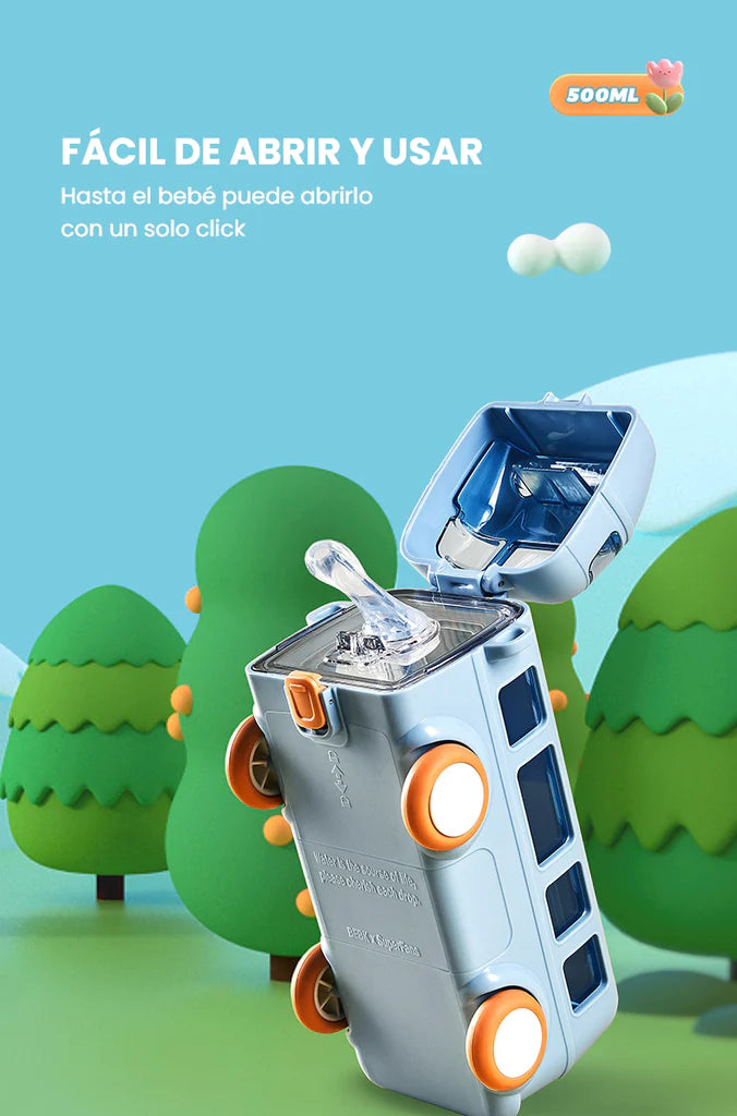 BottleBus - Tomatodo para Niños con forma de Autobus
