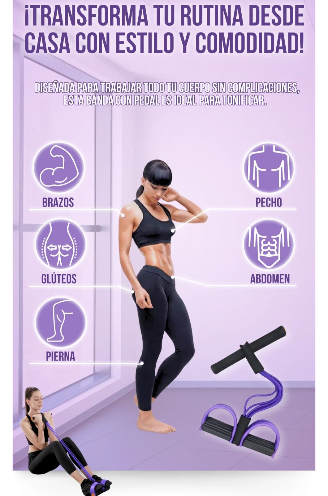 BANDA DE EJERCICIO CON PEDAL