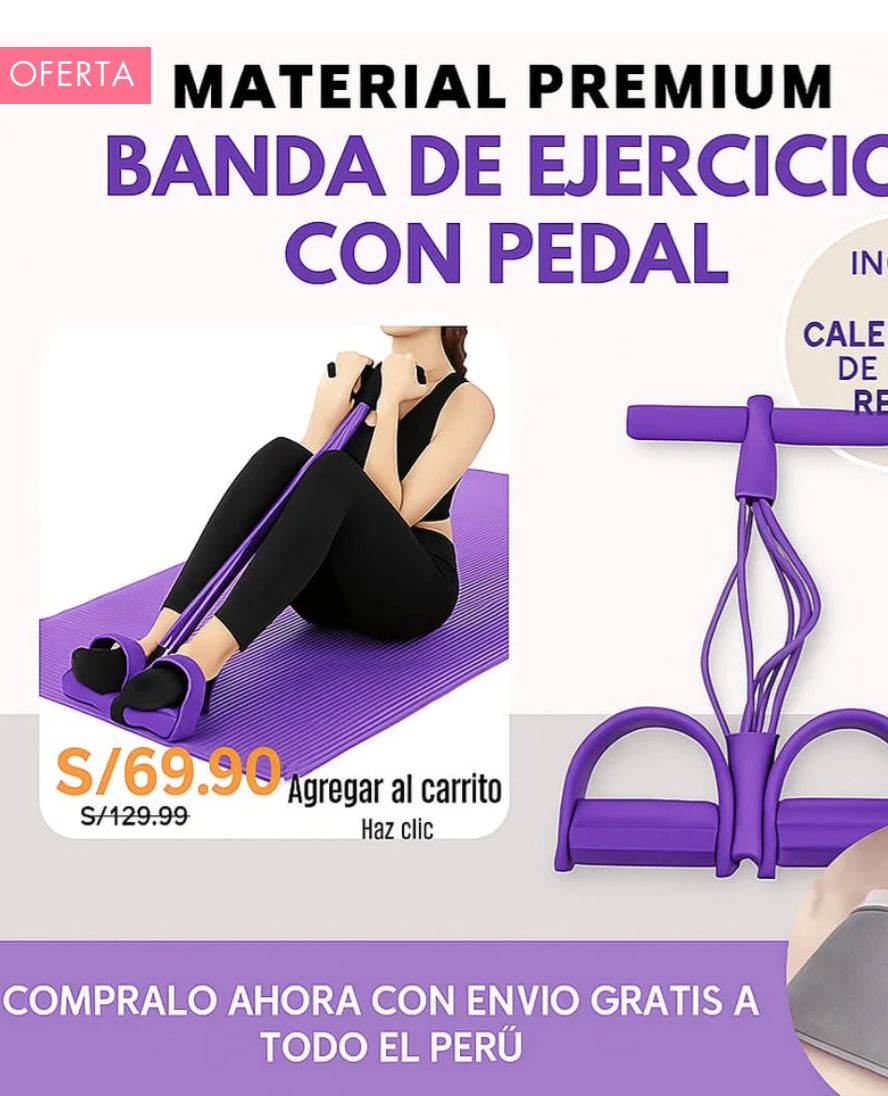 BANDA DE EJERCICIO CON PEDAL