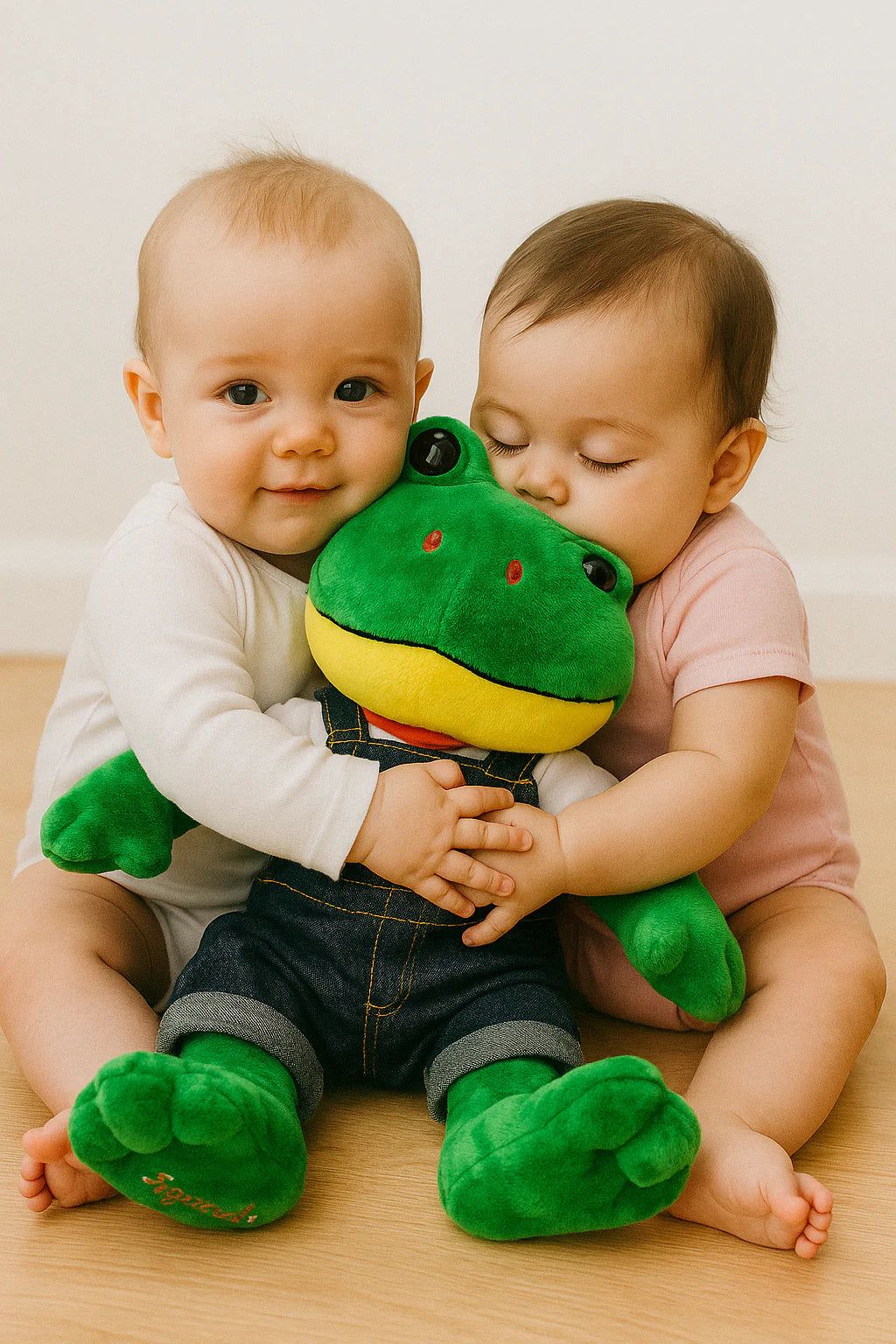 RANA RENE MUSICAL + TARJETA DE ADOPCION 🐸