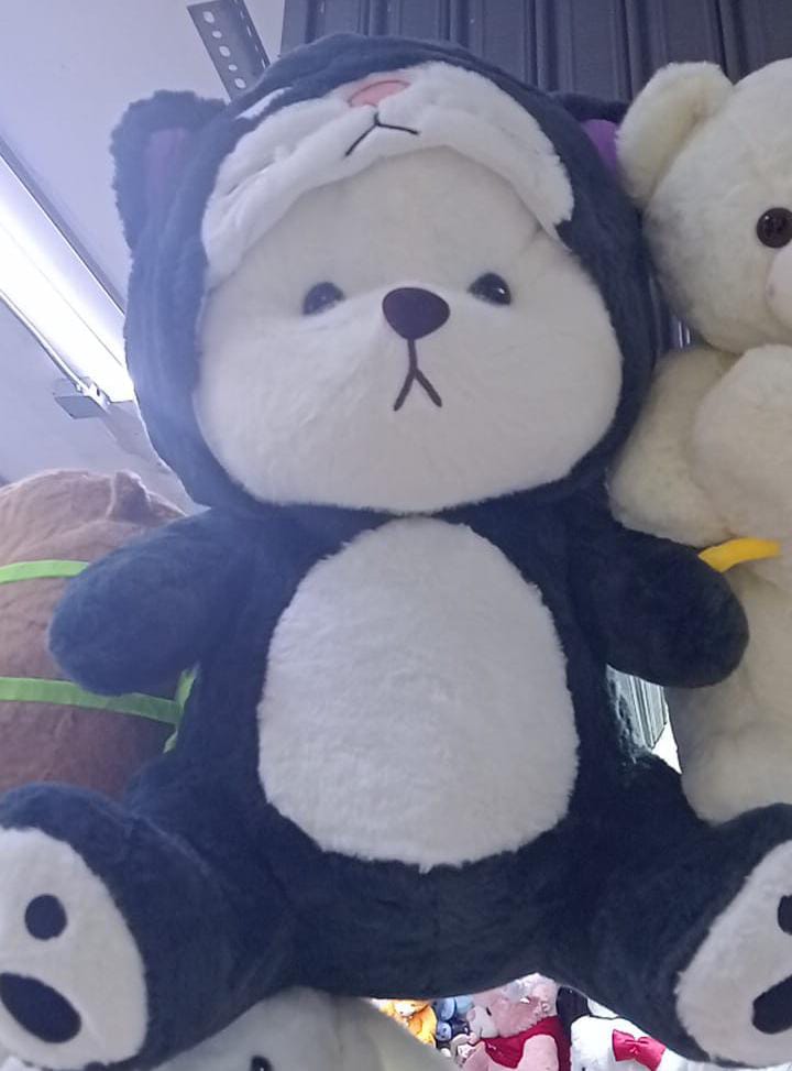 OSITO DISFRAZADO DE GATO LUCIFER 60 CM🐱✨