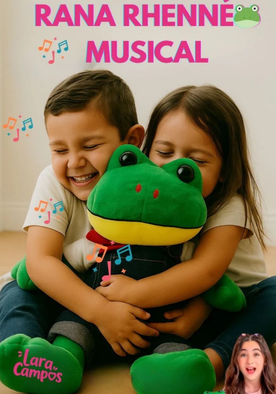 RANA RENE MUSICAL + TARJETA DE ADOPCION 🐸