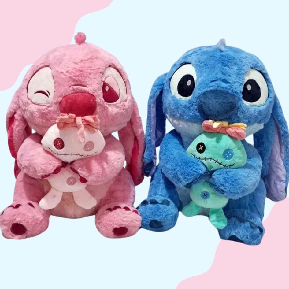 PELUCHE STICH CON SU  SCRUMP PAREJA  DE 40 CM  😍