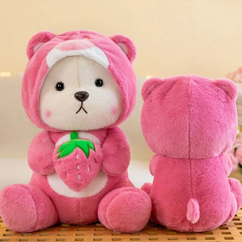 OSITO DISFRAZADO DE LOTSO CON SU FRESA 🍓😍