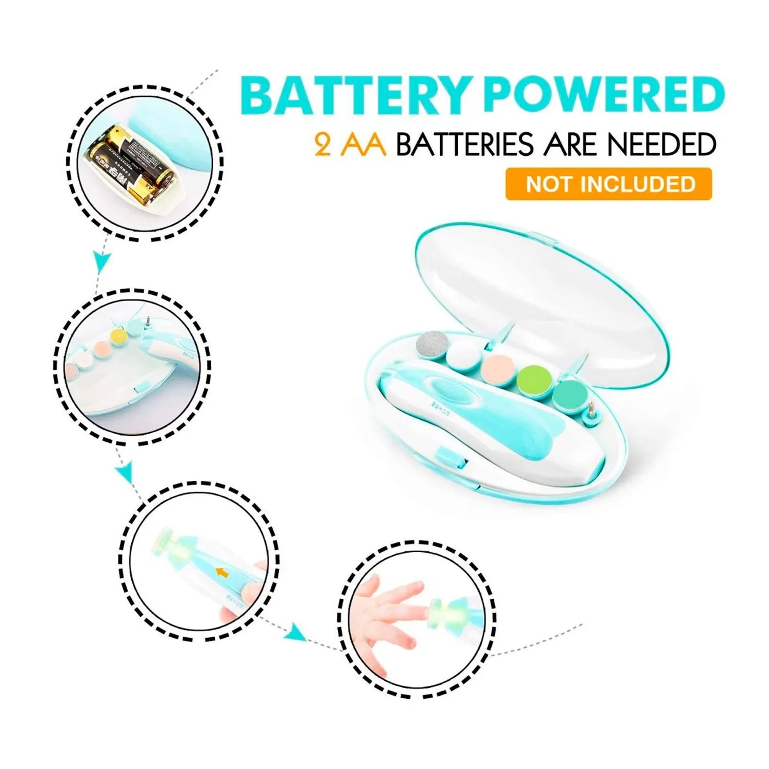 CORTA UÑAS PARA BEBE ELECTRICO